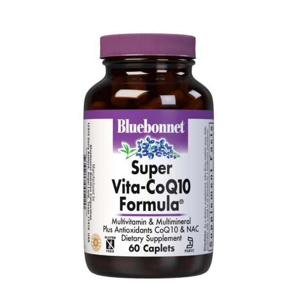 Bluebonnet’s Super Vita-CoQ10 Formula® is a high potency antioxidant multivitamin and multimineral dietary supplement formulated with the most potent free-radical scavenging ingredients on the market, such as coenzyme Q-10, N-acetyl-L-cysteine and GliSODin – the first orally available, vegetarian form of the master antioxidant, superoxide dismutase (SOD), from cantaloupe melon. ♦